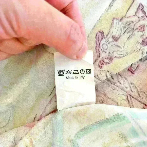 Steilmann Oversized Artsy Pastel Pattern Colorful  Boho Button Down Shirt Blouse - Picture 7 of 12